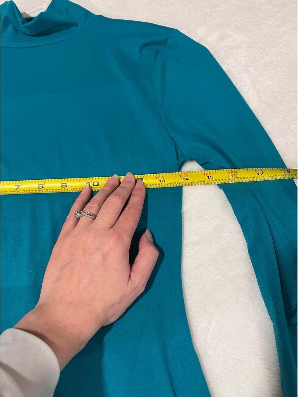 Zenana Teal Long Sleeved Bodysuit - Size Small - NWT - Picture 4 of 9